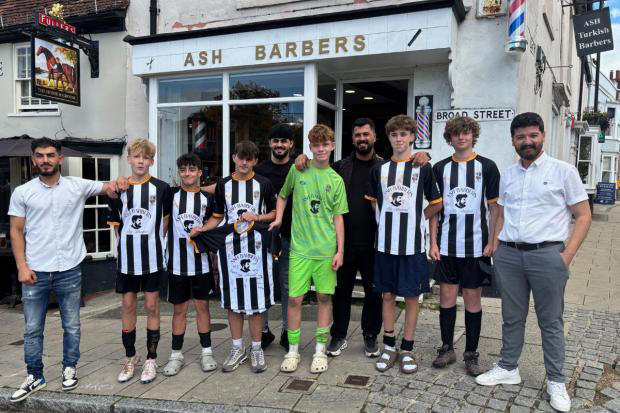Barber shop sponsors Youth Football Team